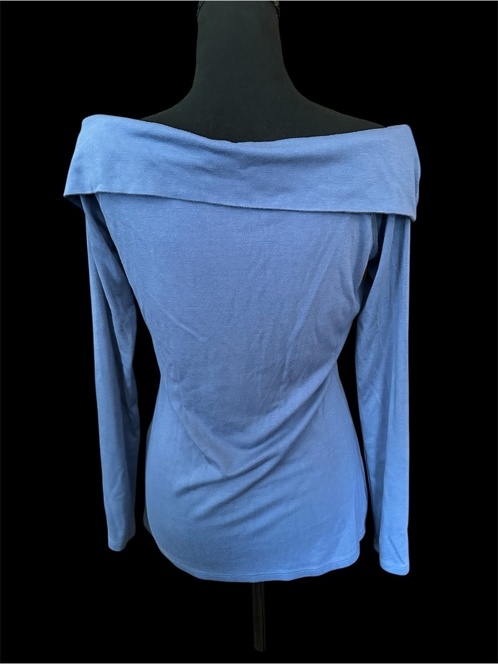 WHBM Blue off shoulder blouse women’s size Small - Picture 4 of 7